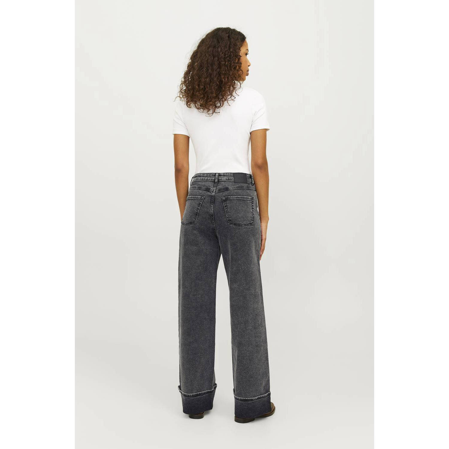JJXX high waist wide leg jeans grey denim