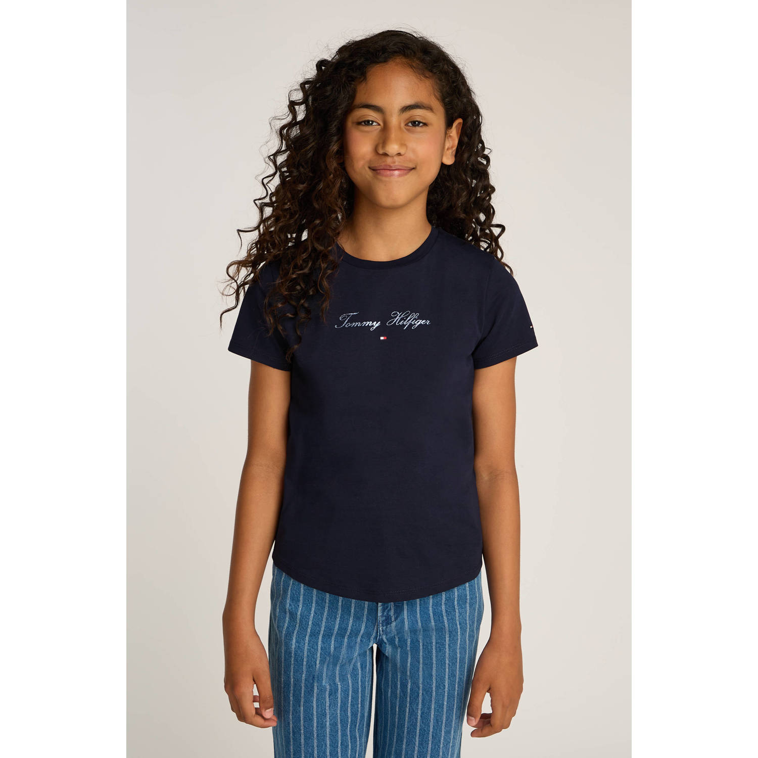 Tommy Hilfiger T-shirt blauw met lurex