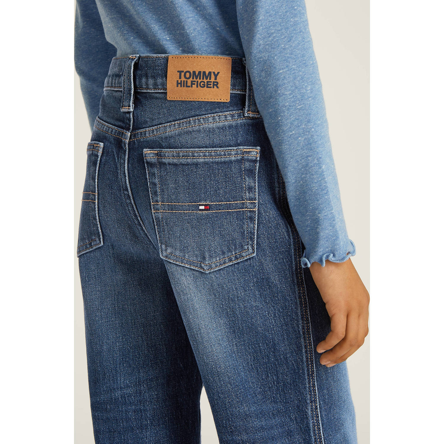 Tommy Hilfiger wide leg high waist jeans dark blue denim