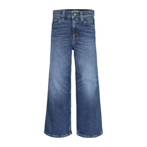 Tommy Hilfiger wide leg high waist jeans dark blue denim afbeelding