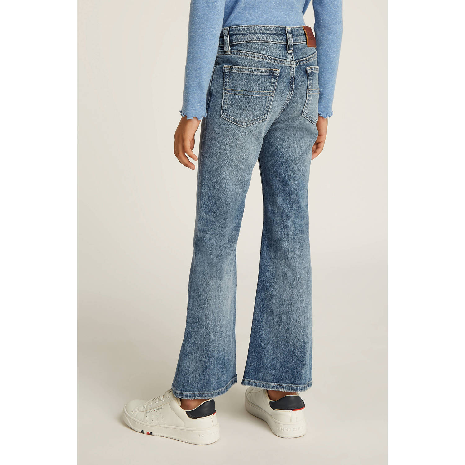 Tommy Hilfiger regular waist flared jeans medium blue denim