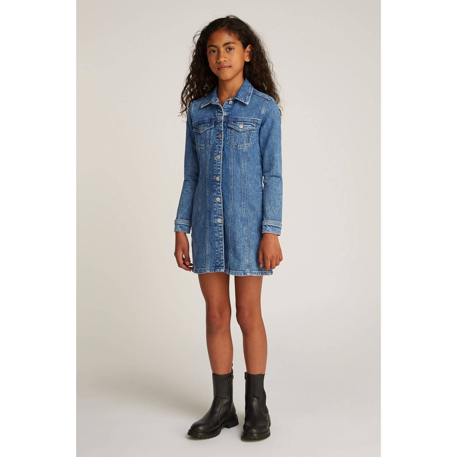 Tommy Hilfiger spijkerjurk medium blue denim