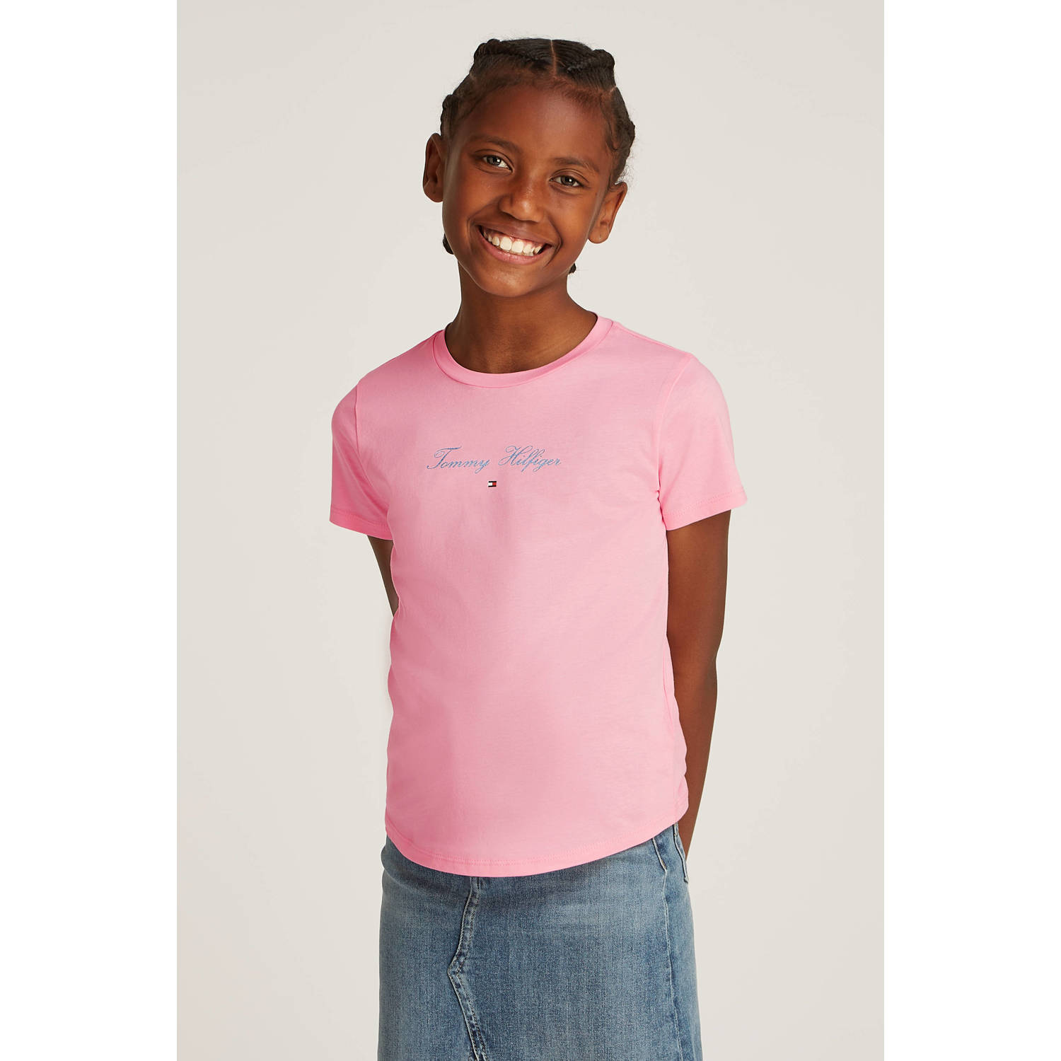 Tommy Hilfiger T-shirt roze met lurex