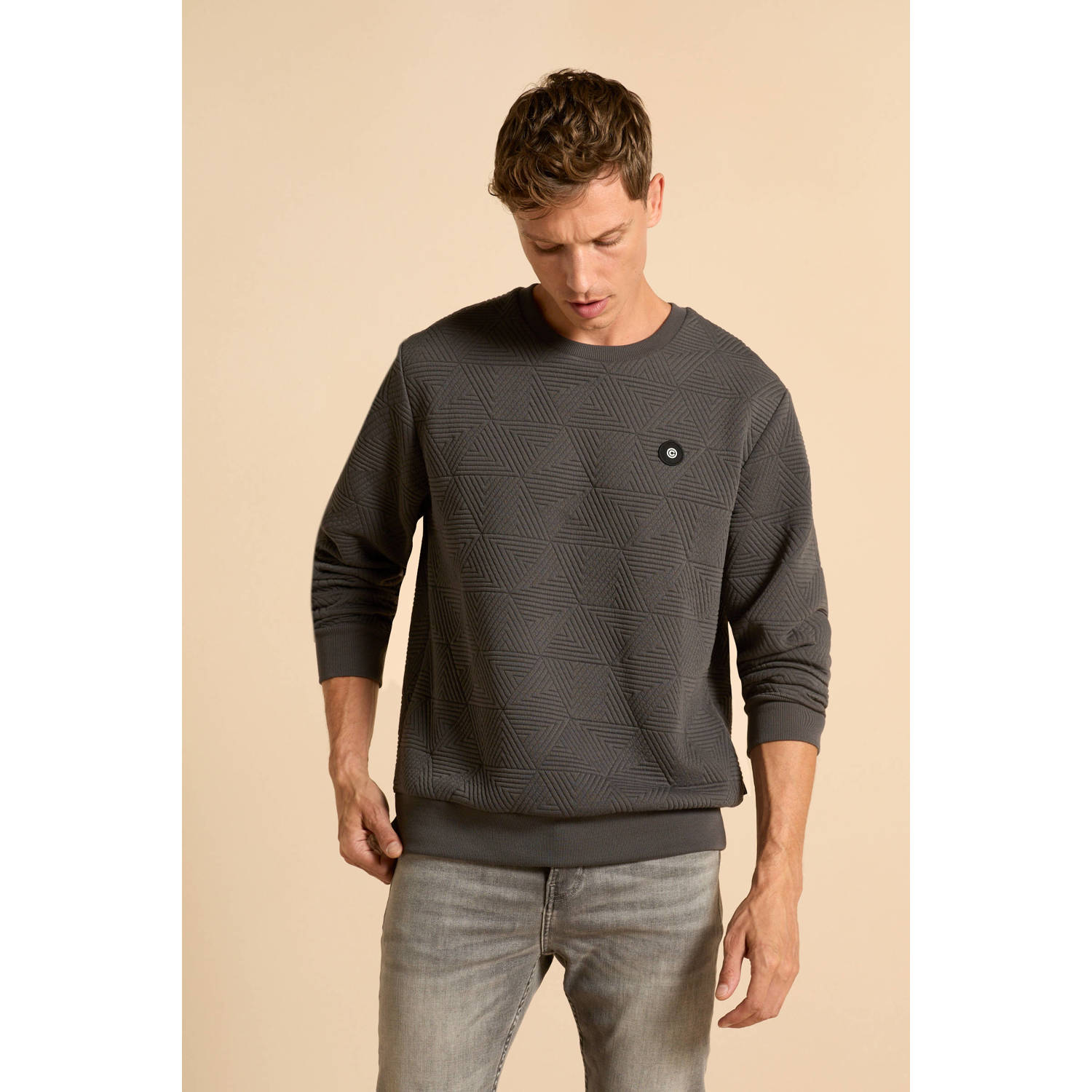 JACK & JONES CORE sweater JCOGEO grijs
