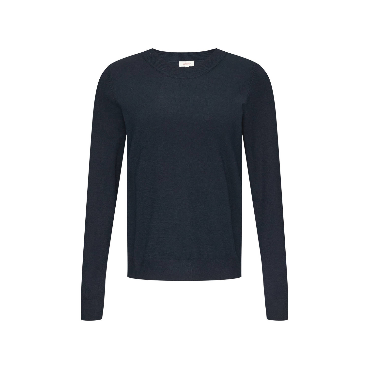 S.Oliver RED LABEL Regular fit gebreide pullover van viscosemix met geribde zomen