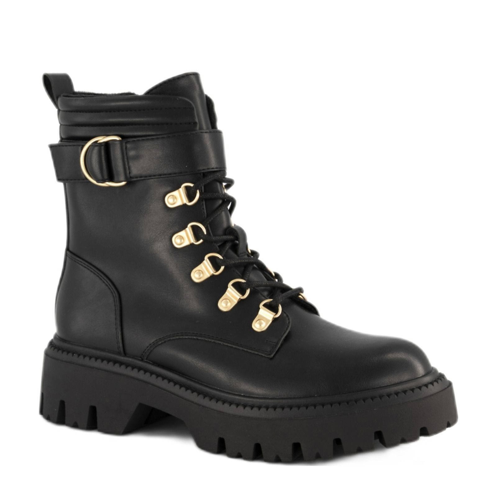 Oxmox chunky veterboots zwart wehkamp