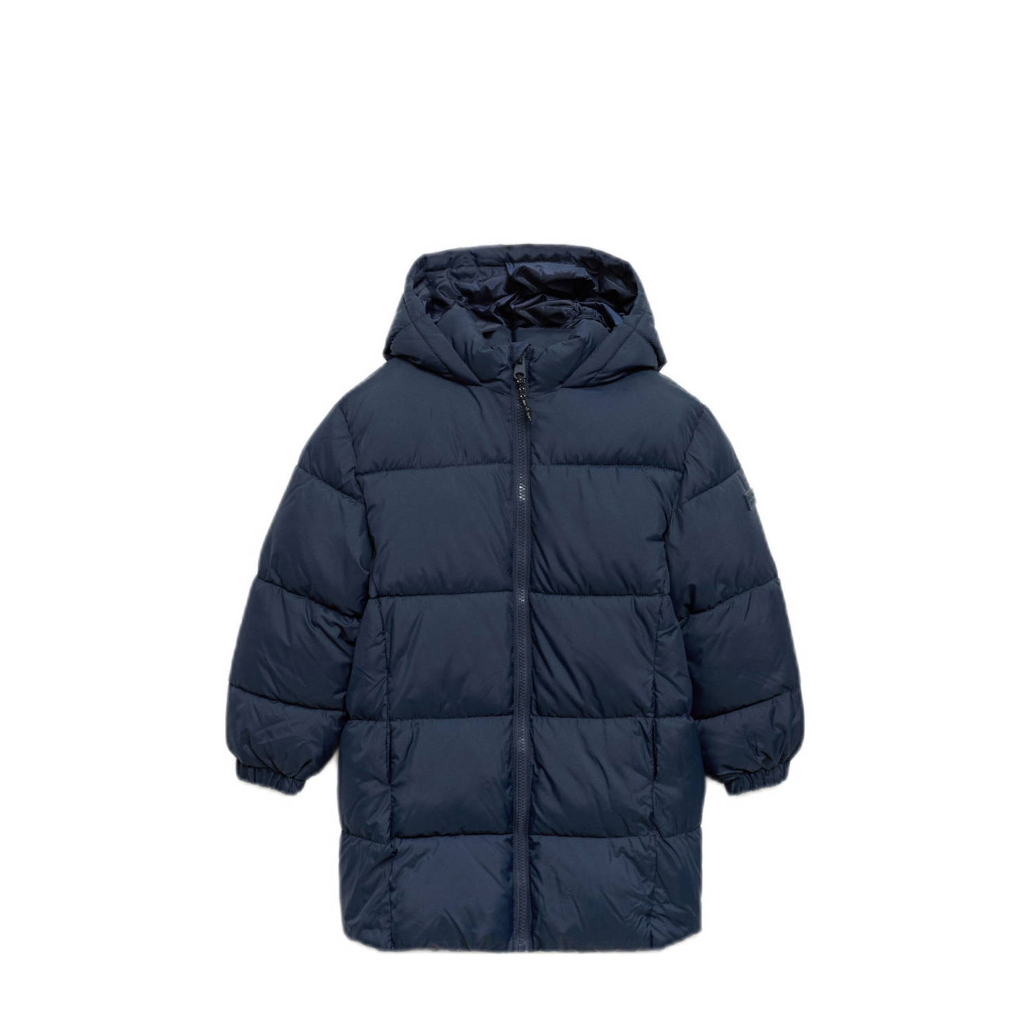 Mango Kids gewatteerde winterjas marine