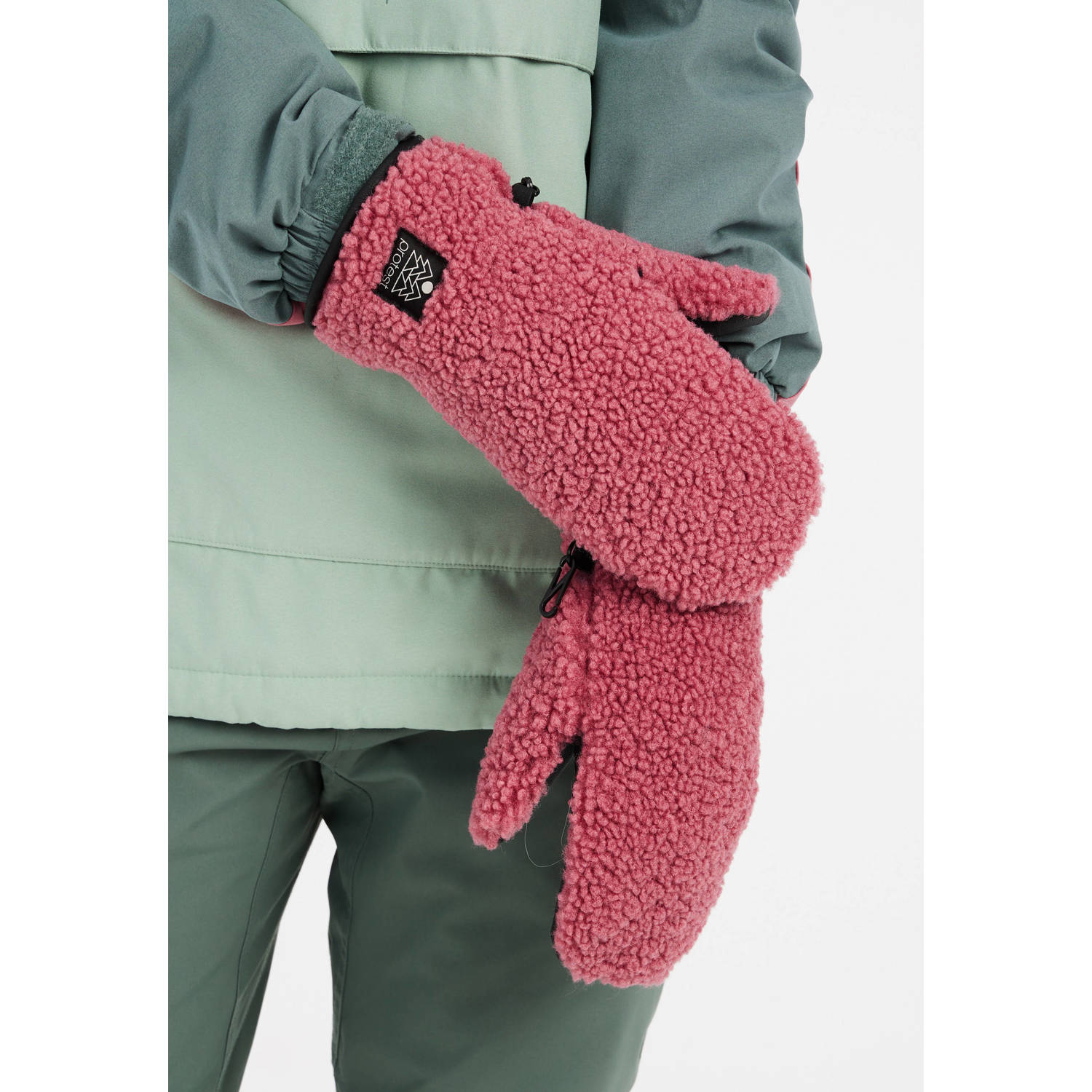 Protest teddy wanten roze