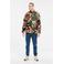 Protest fleece vest Keyston olijfgroen/ecru/oranje