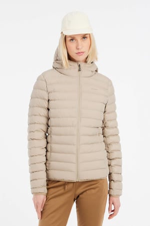 gewatteerde jas Ice beige