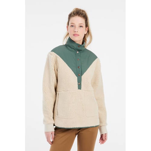 Protest sweater Cyber beige/groen afbeelding