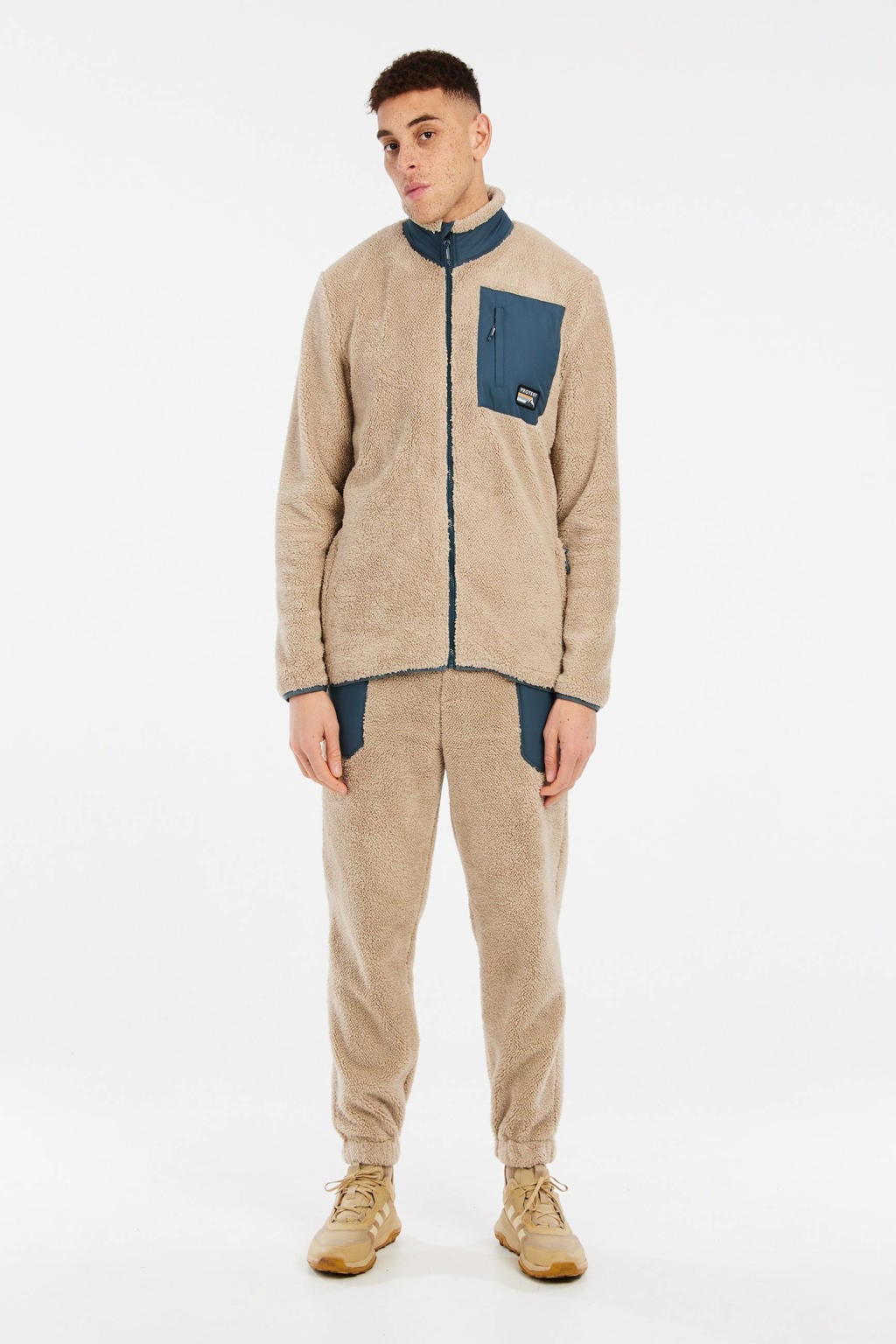 Protest fleece vest Load beige/petrol