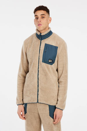 fleece vest Load beige/petrol