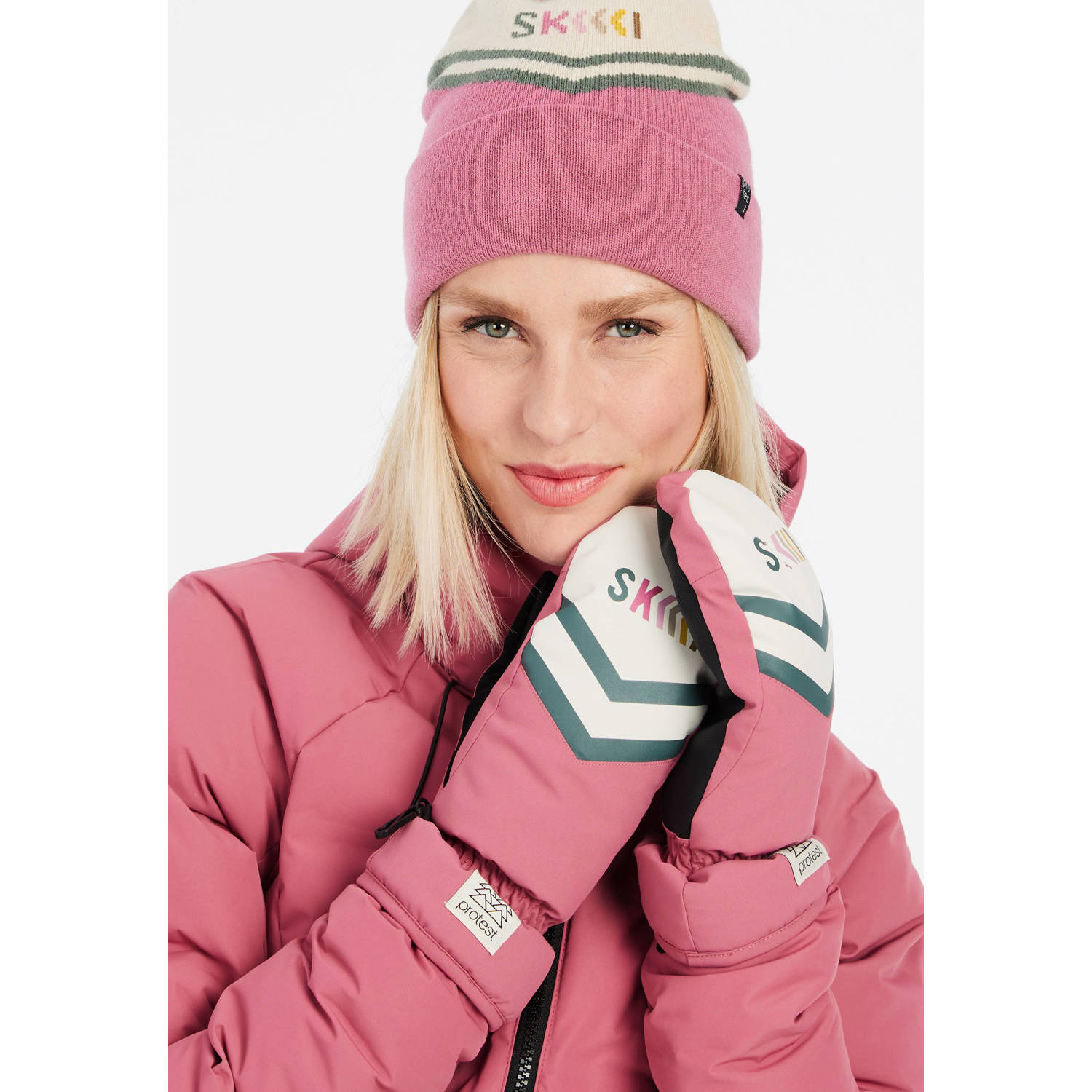 Protest skiwanten Kilo roze