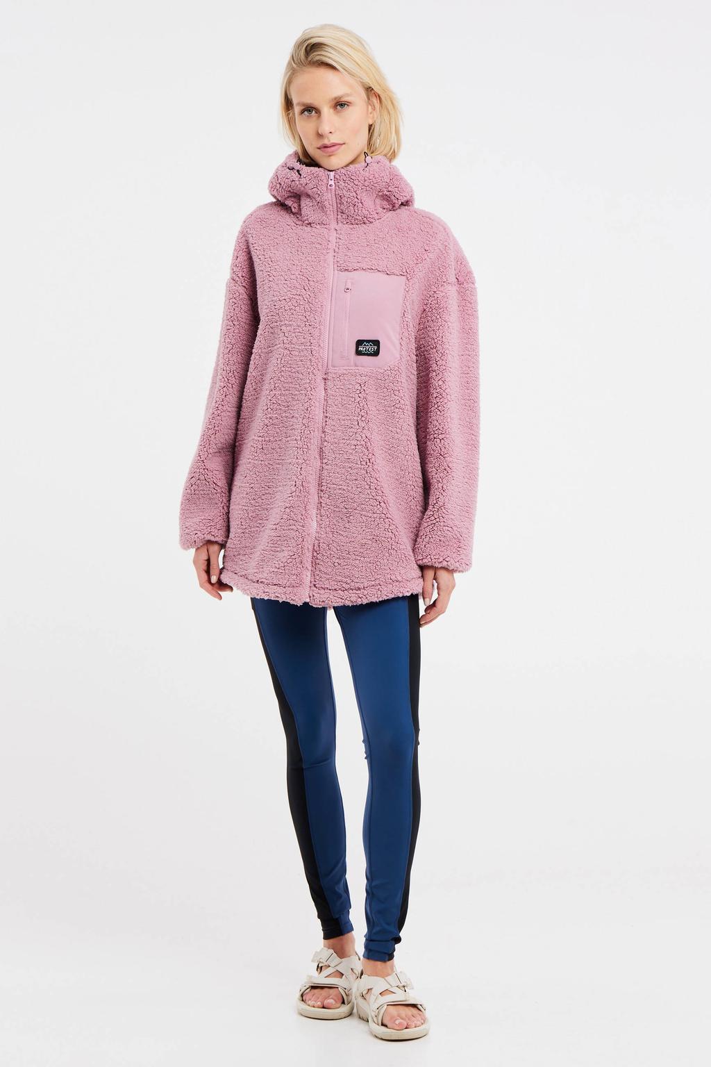 Protest fleece vest Sago roze