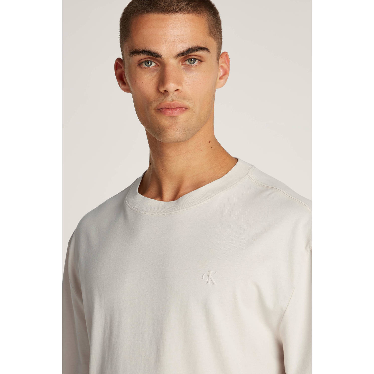 CALVIN KLEIN JEANS T-shirt ecru