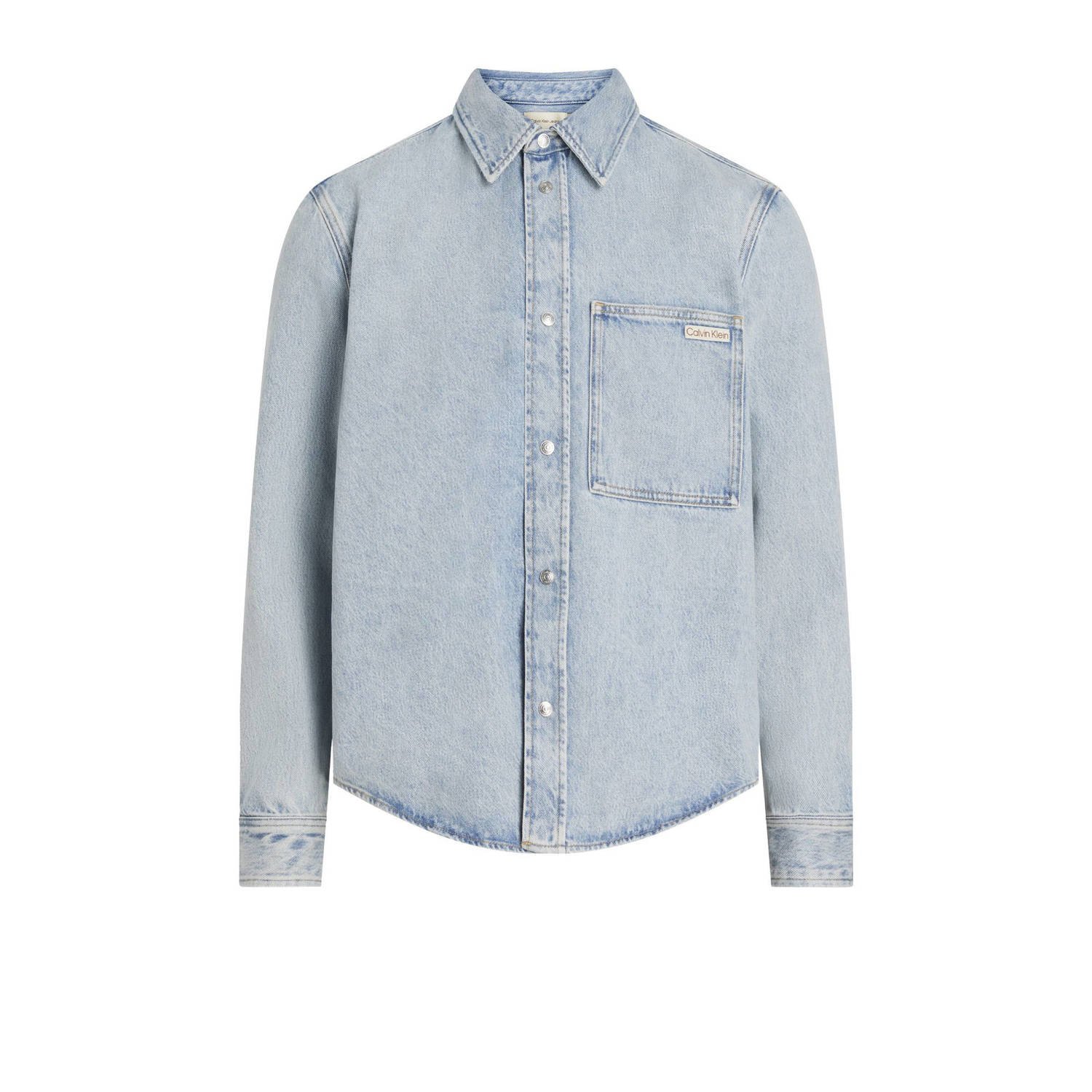 Calvin Klein Jeans Regular fit jeansoverhemd met labeldetail