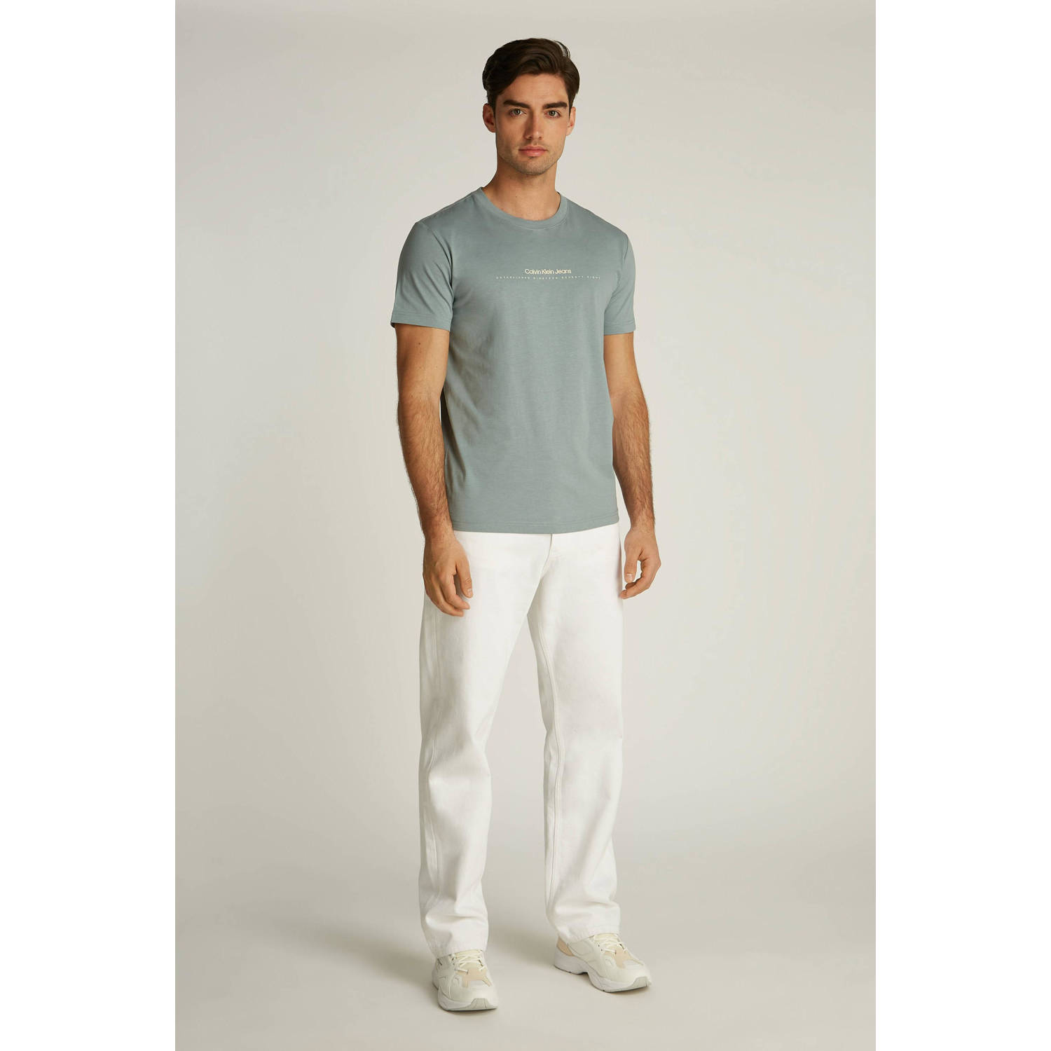 CALVIN KLEIN JEANS T-shirt lichtblauw