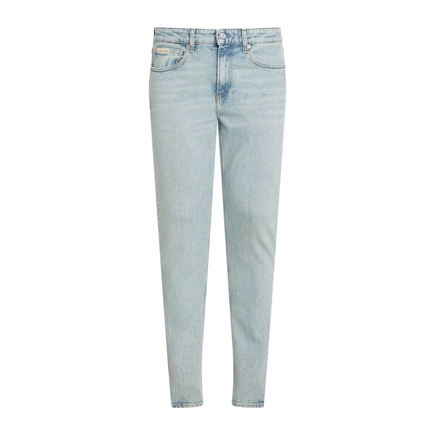 Calvin Klein Jeans Slim tapered fit jeans met labeldetail