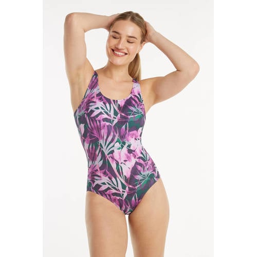 ten Cate Swim Tweka corrigerend badpak paars/groen afbeelding