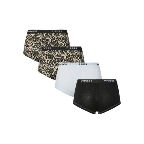 PIECES short PCLOGO (set van 4) bruin/wit/zwart afbeelding