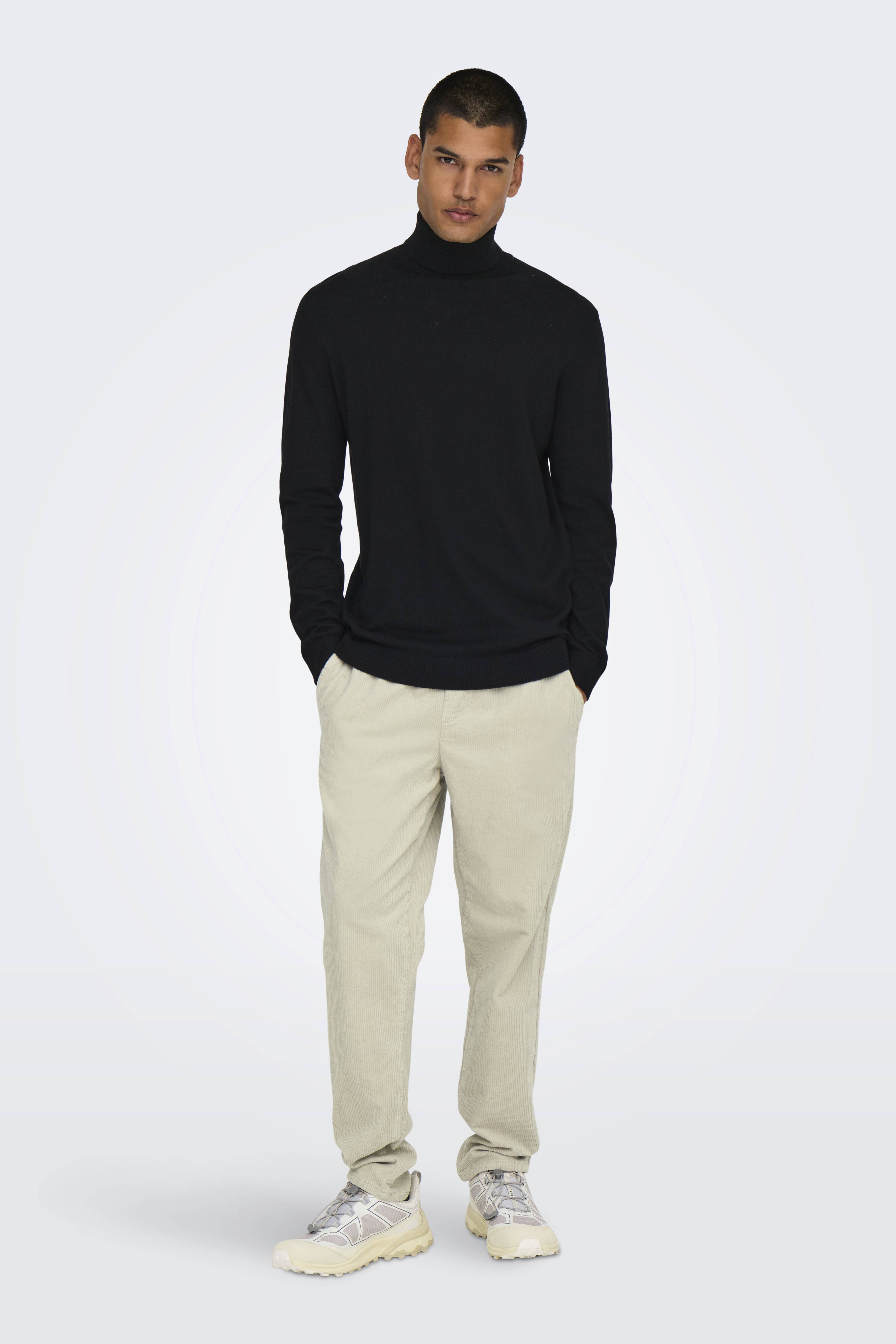 ONLY & SONS tapered fit broek ONSLINUS wit