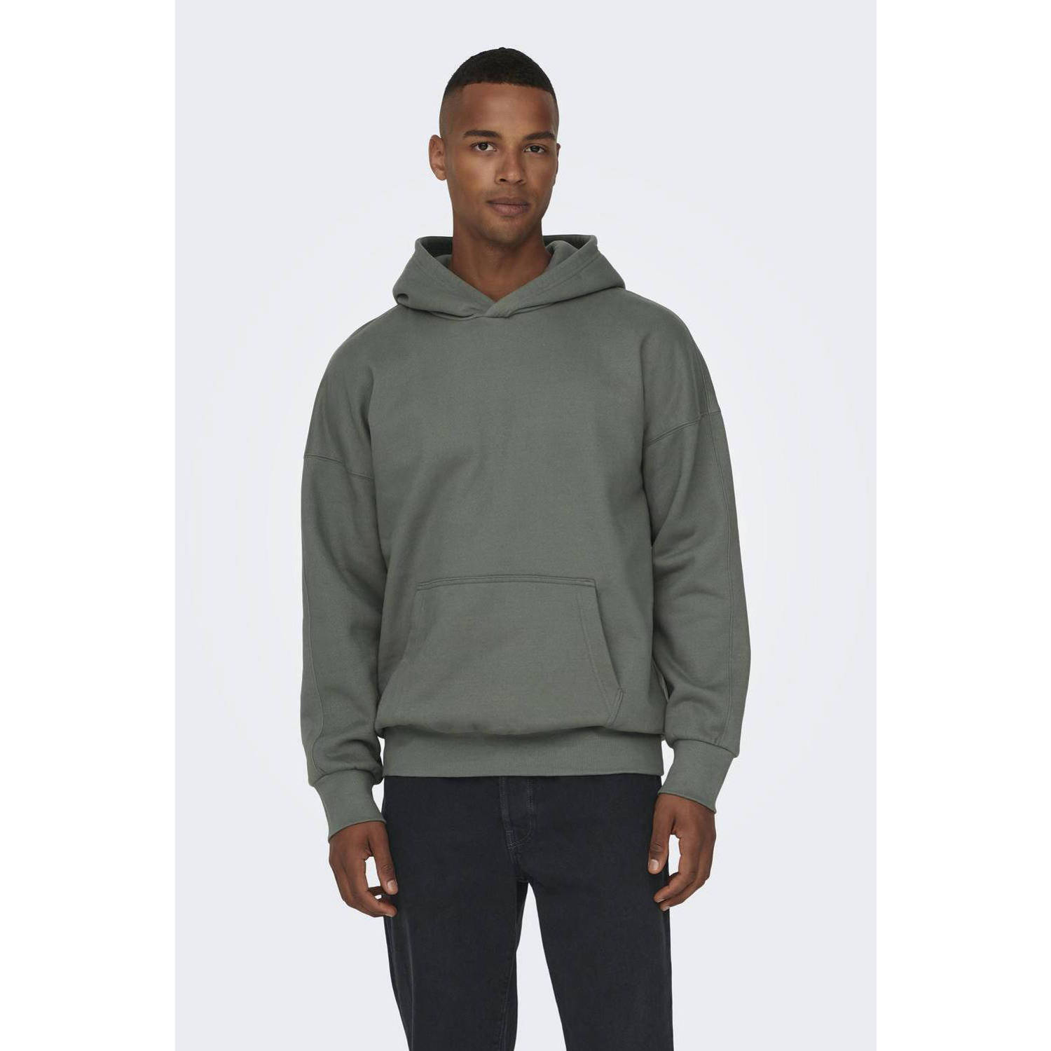 Only & Sons Hoodie met licht verbrede schouders model 'DAN LIFE'
