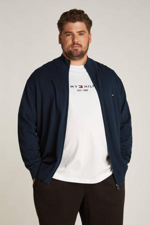 gebreid vest donkerblauw
