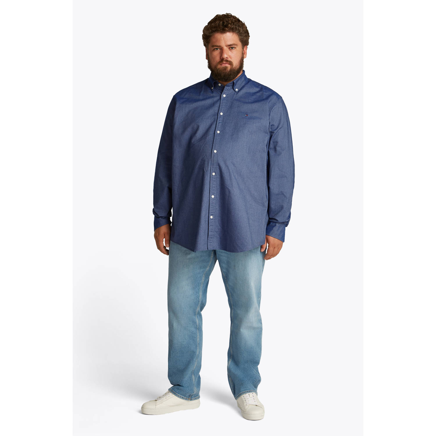 Tommy Hilfiger Big & Tall casual overhemd blauw