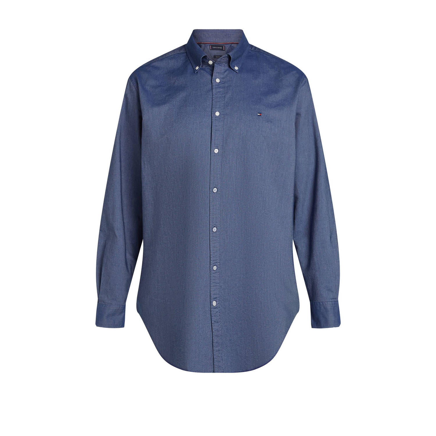 Tommy Hilfiger Overhemd met lange mouwen BT-SOLID HERITAGE OXFORD S-B in grote maten logoborduring