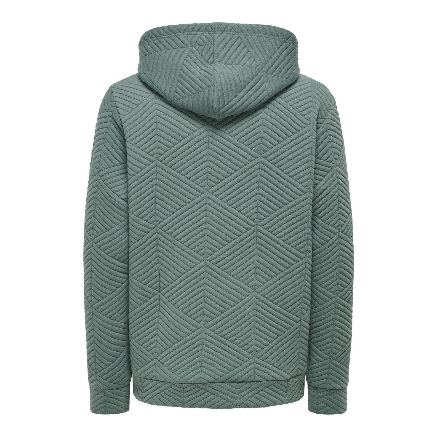 ONLY & SONS hoodie ONSKYLE met all over print groen