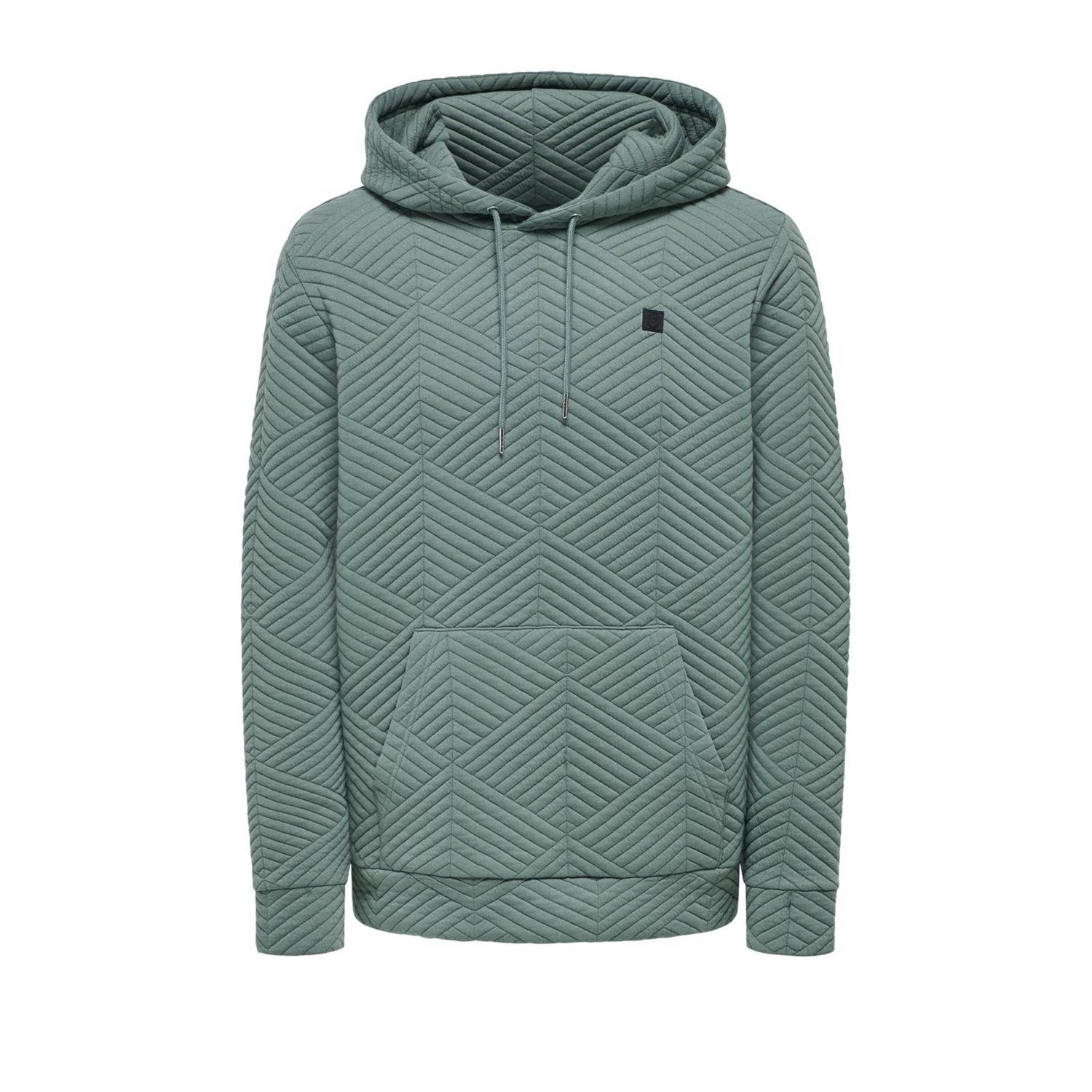 ONLY & SONS hoodie ONSKYLE met all over print groen