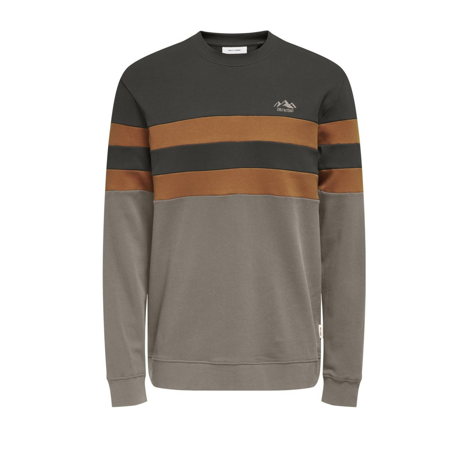 ONLY & SONS gestreepte sweater ONSTHOR groen
