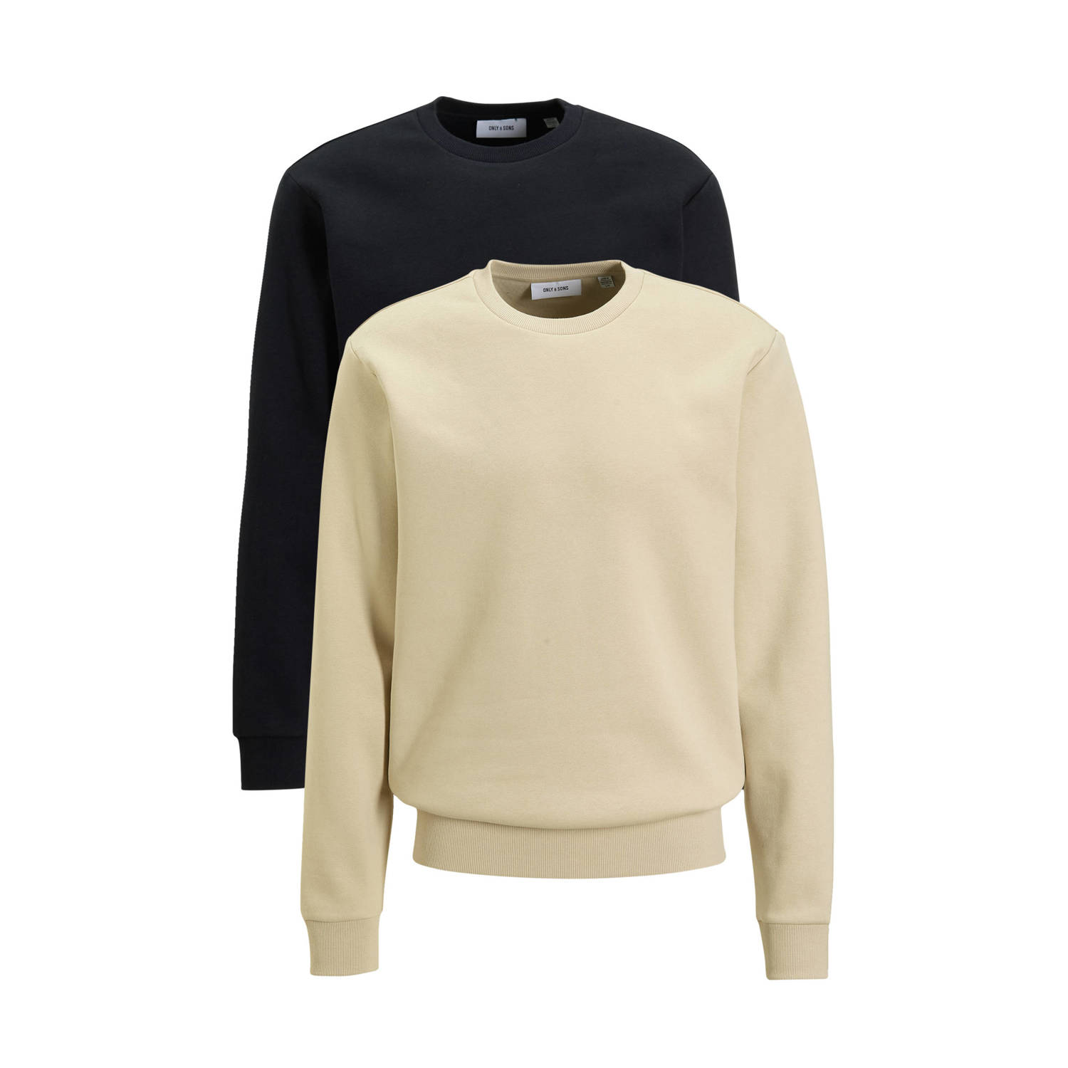 ONLY & SONS sweater ONSCERES (set van 2) Zwart Beige