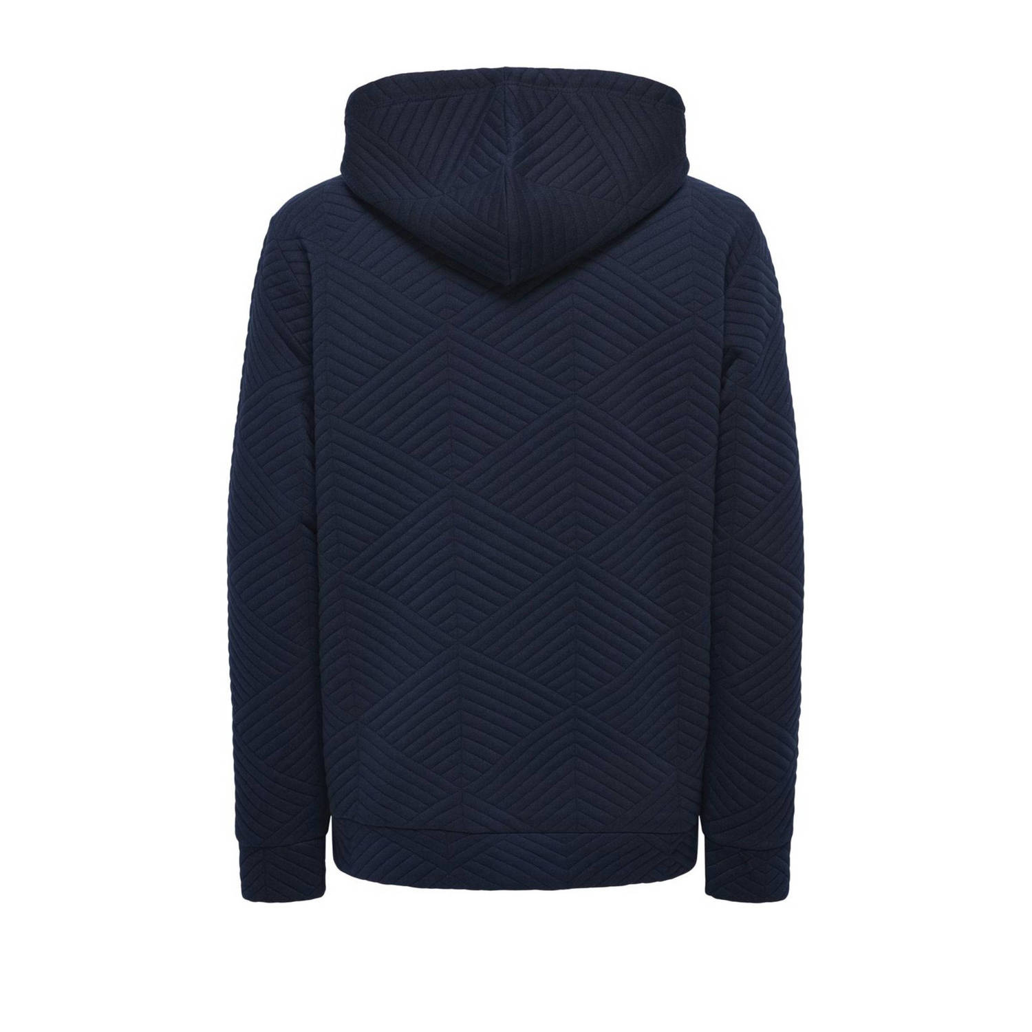 ONLY & SONS hoodie ONSKYLE met all over print donkerblauw