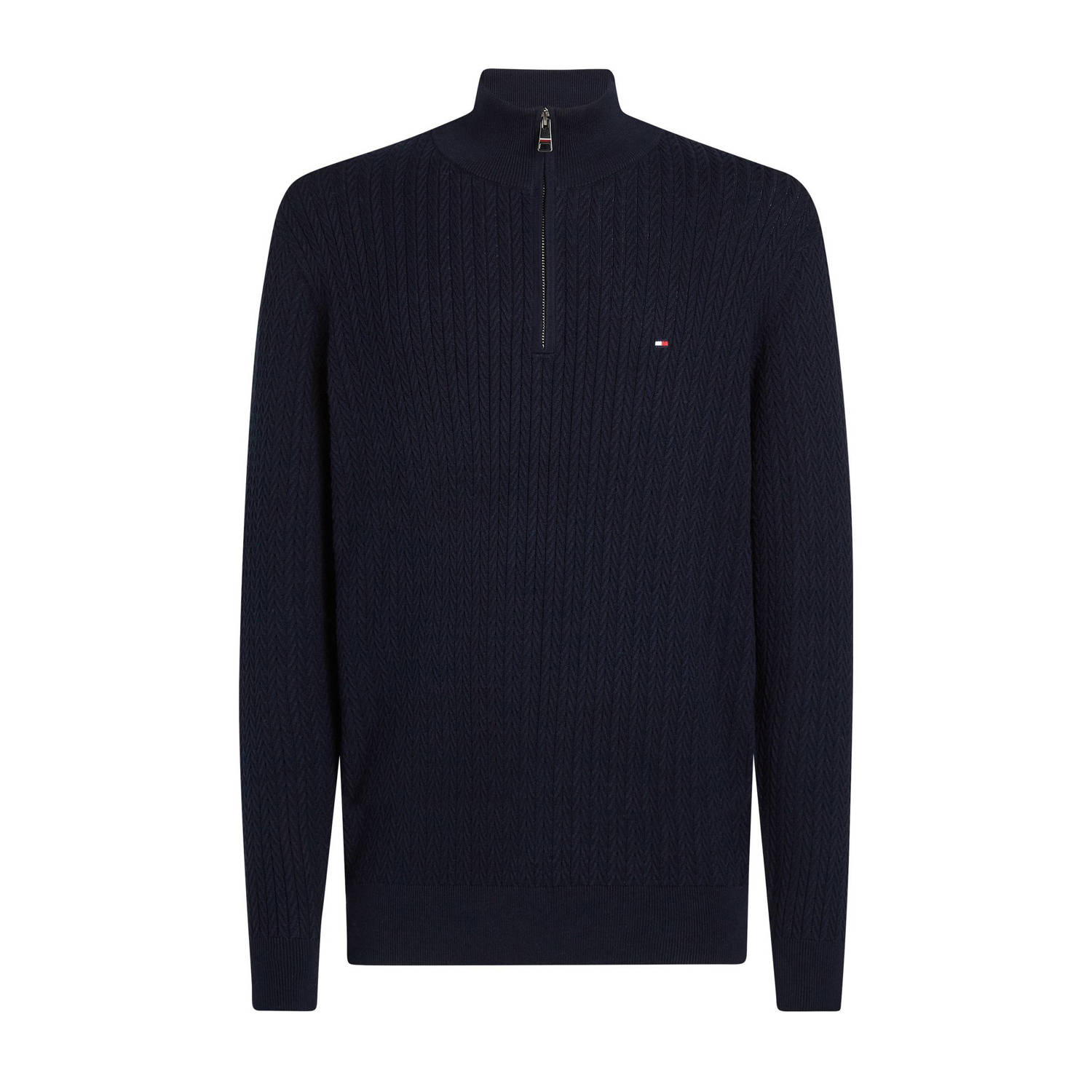 Tommy Hilfiger schipperstrui donkerblauw kabels