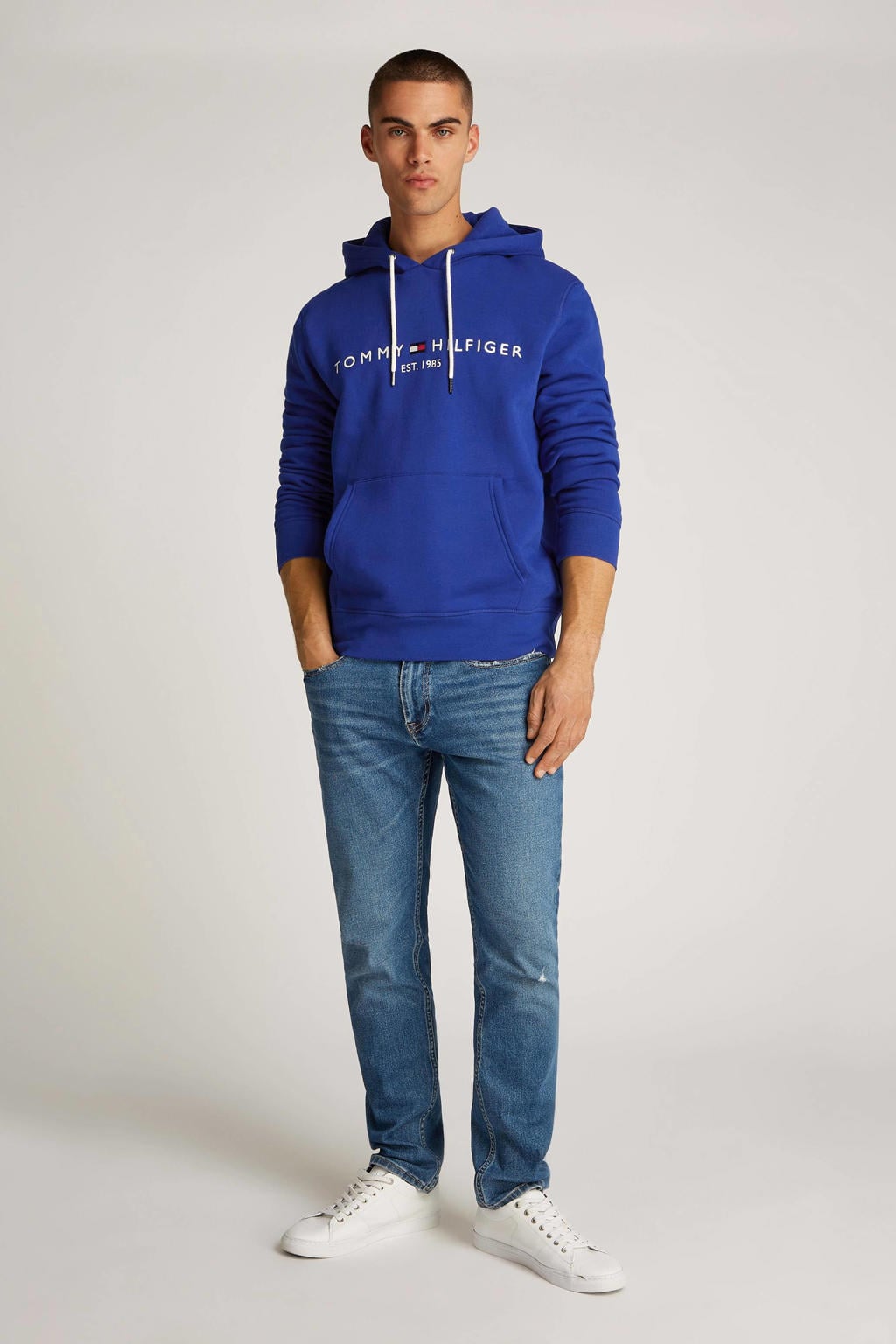 Tommy Hilfiger hoodie met logo Wedge Blue
