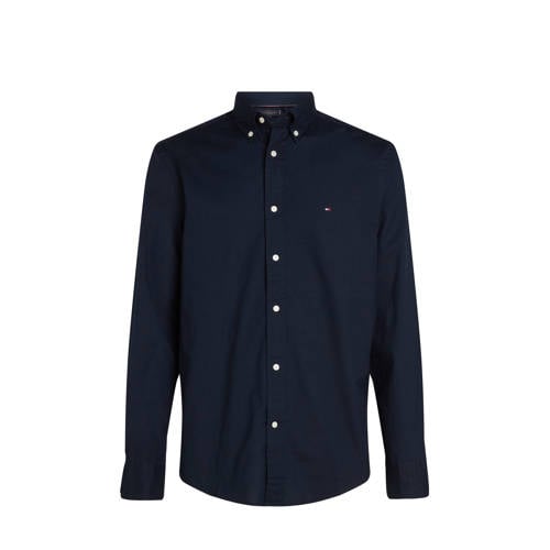 Tommy Hilfiger regular overhemd CORE FLEX POPLIN donkerblauw afbeelding