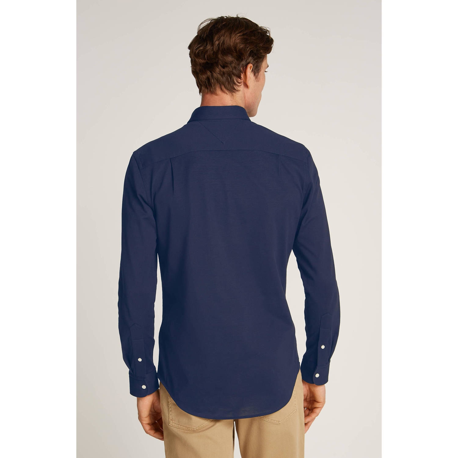 Tommy Hilfiger casual overhemd donkerblauw
