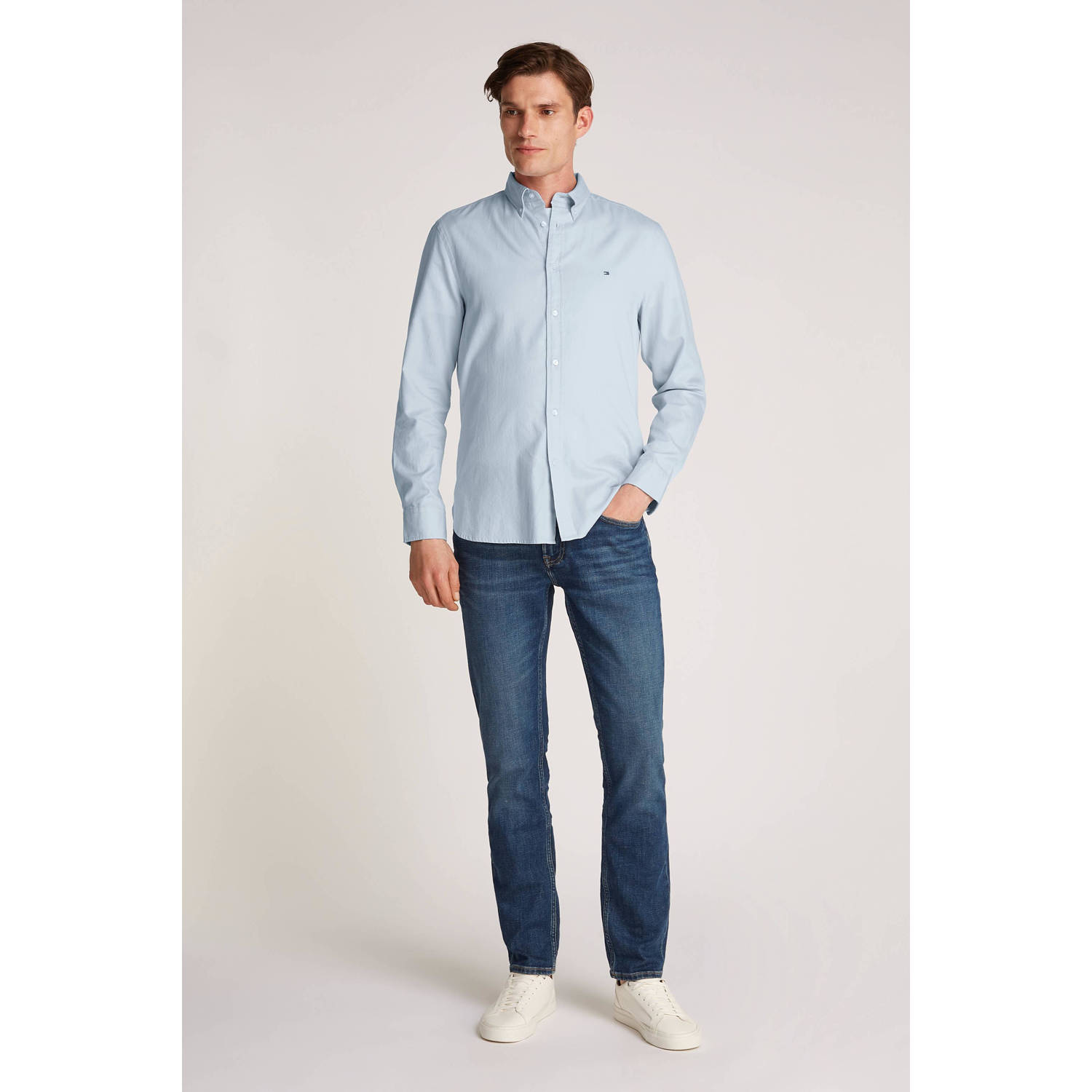 Tommy Hilfiger casual overhemd lichtblauw