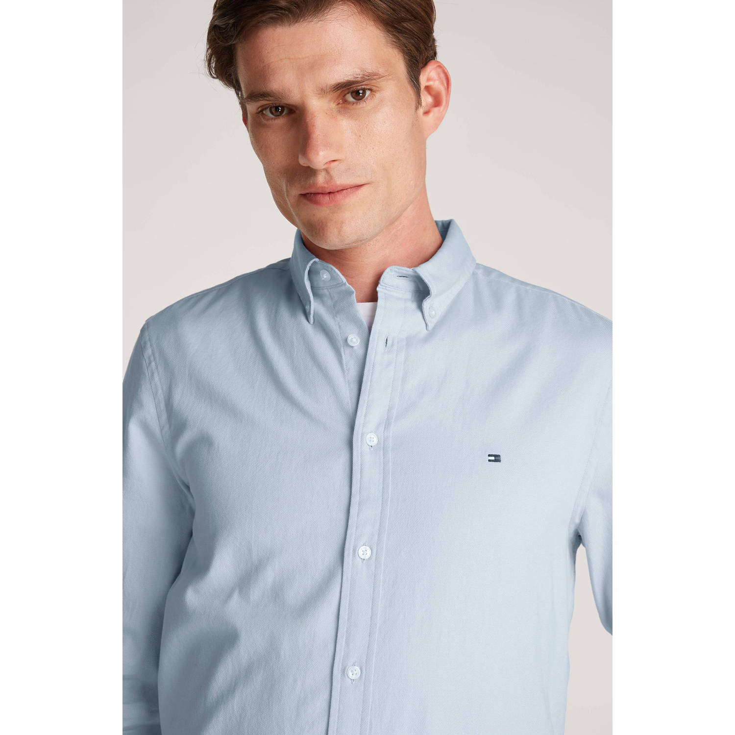 Tommy Hilfiger casual overhemd lichtblauw
