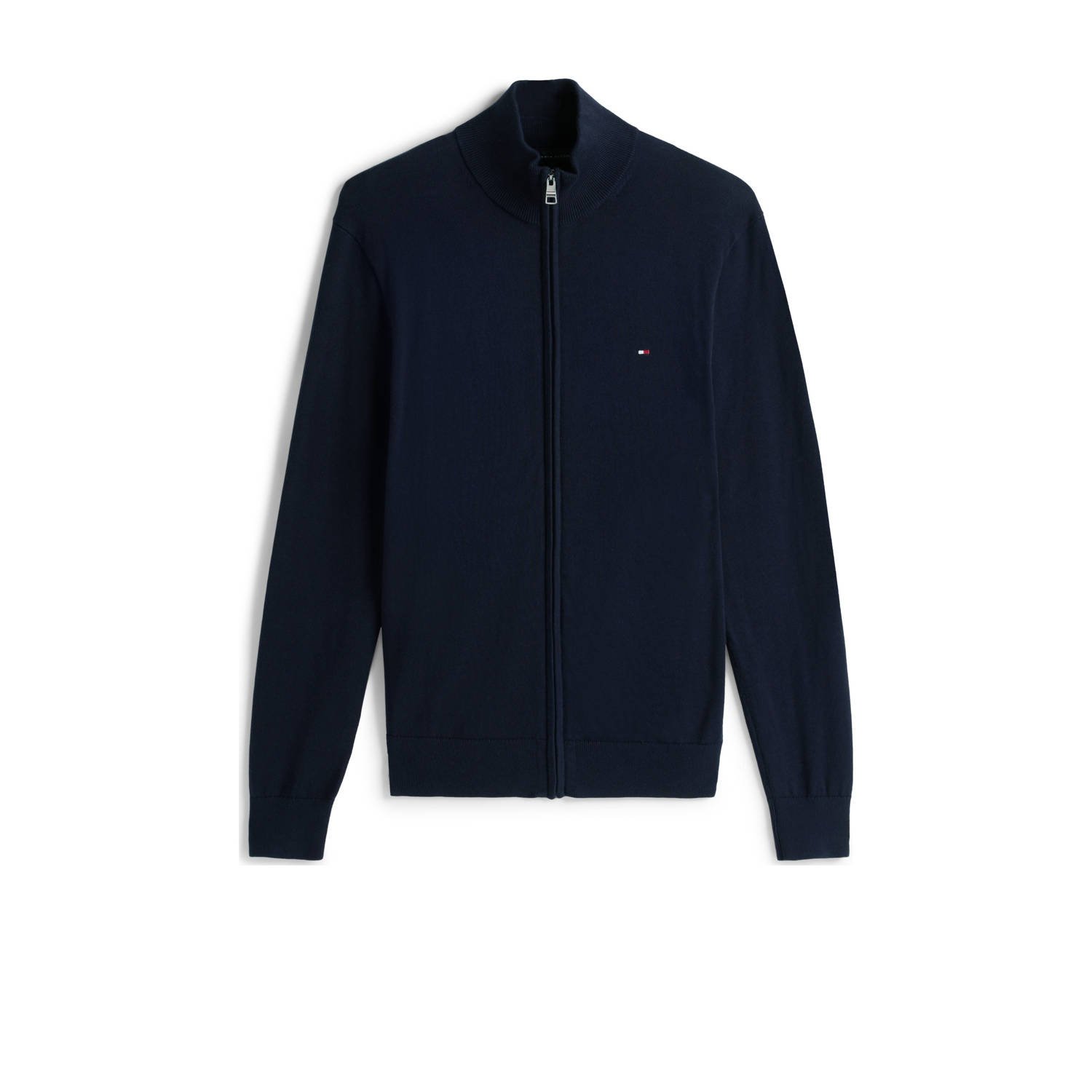Tommy Hilfiger Gebreid jack met logostitching model 'ESSENTIAL'