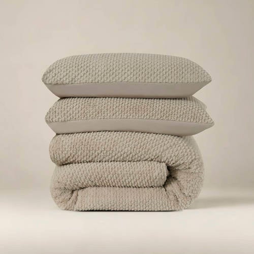 Sleeptime teddy dekbedovertrek 1-persoons (140x220 cm) - zand