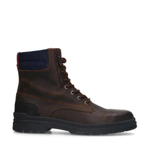 leren veterboots donkerbruin