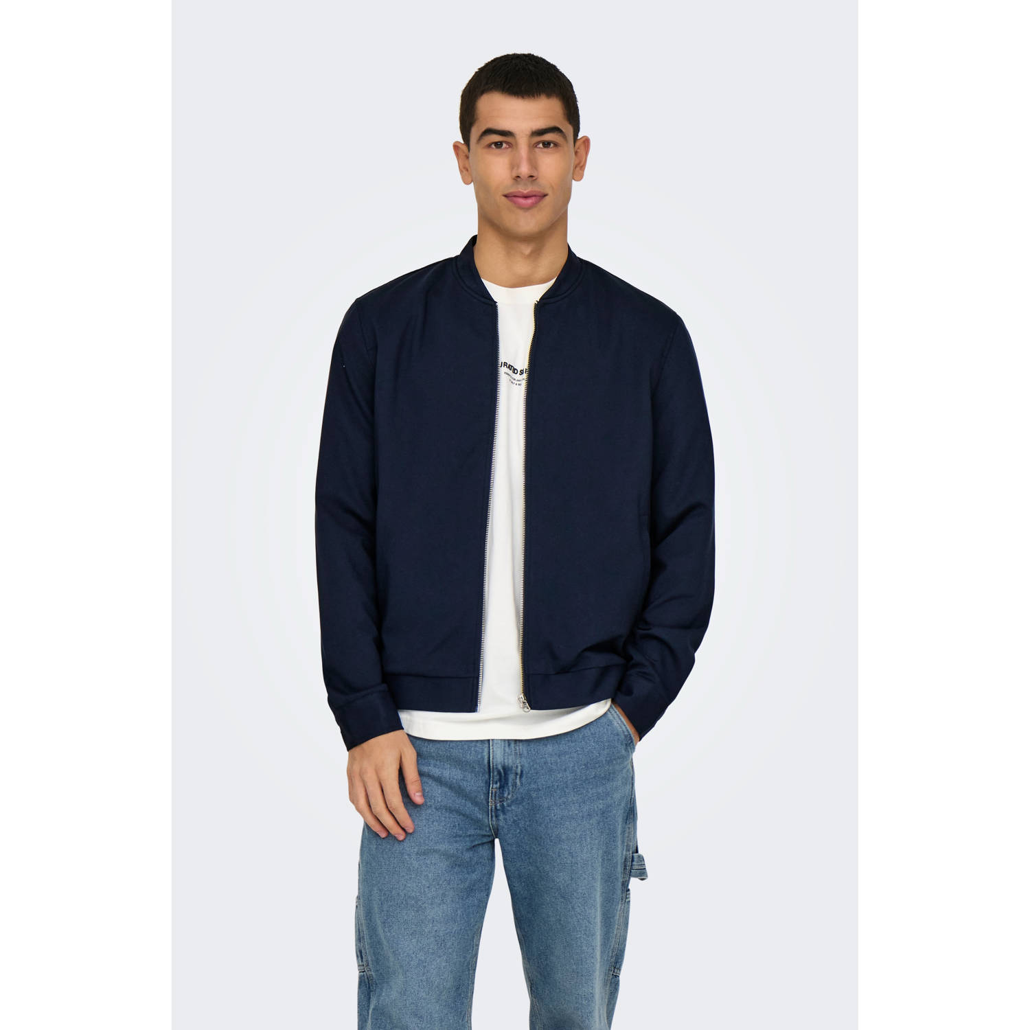 Only & Sons Sweatjack met opstaande kraag model 'MARK'