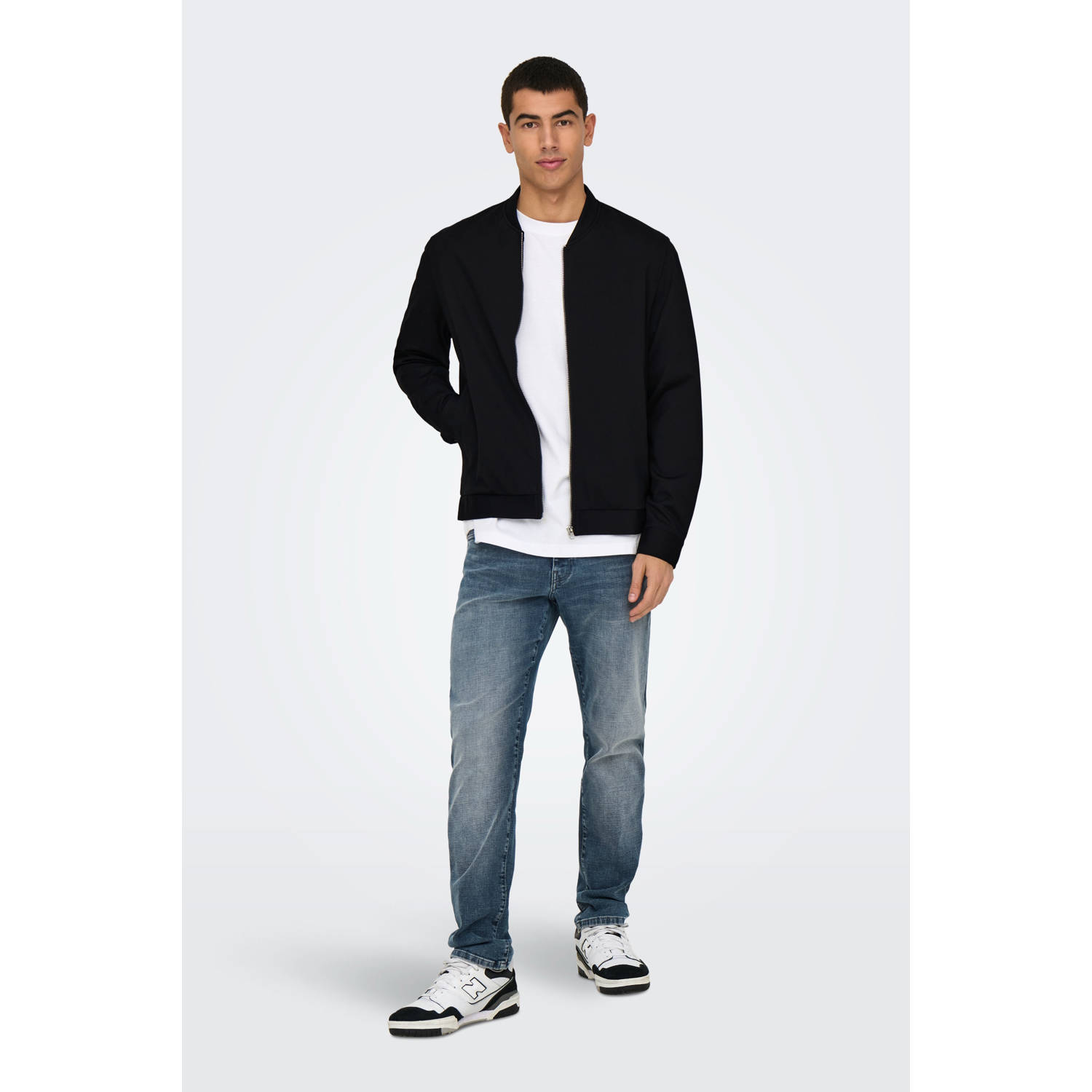 ONLY & SONS bombersweat ONSMARK zwart