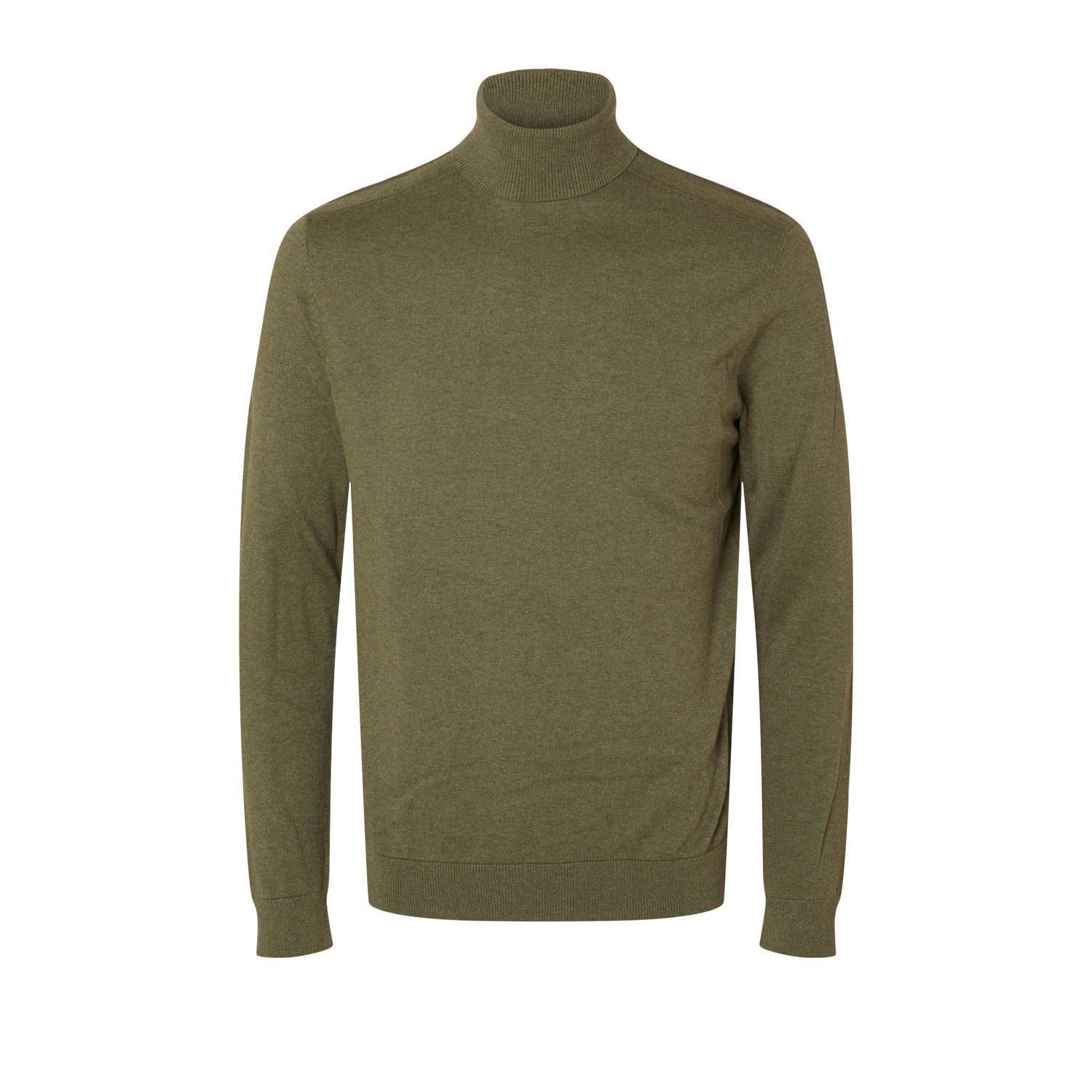 SELECTED HOMME Heren Truien & Vesten Slhberg Roll Neck Noos Groen
