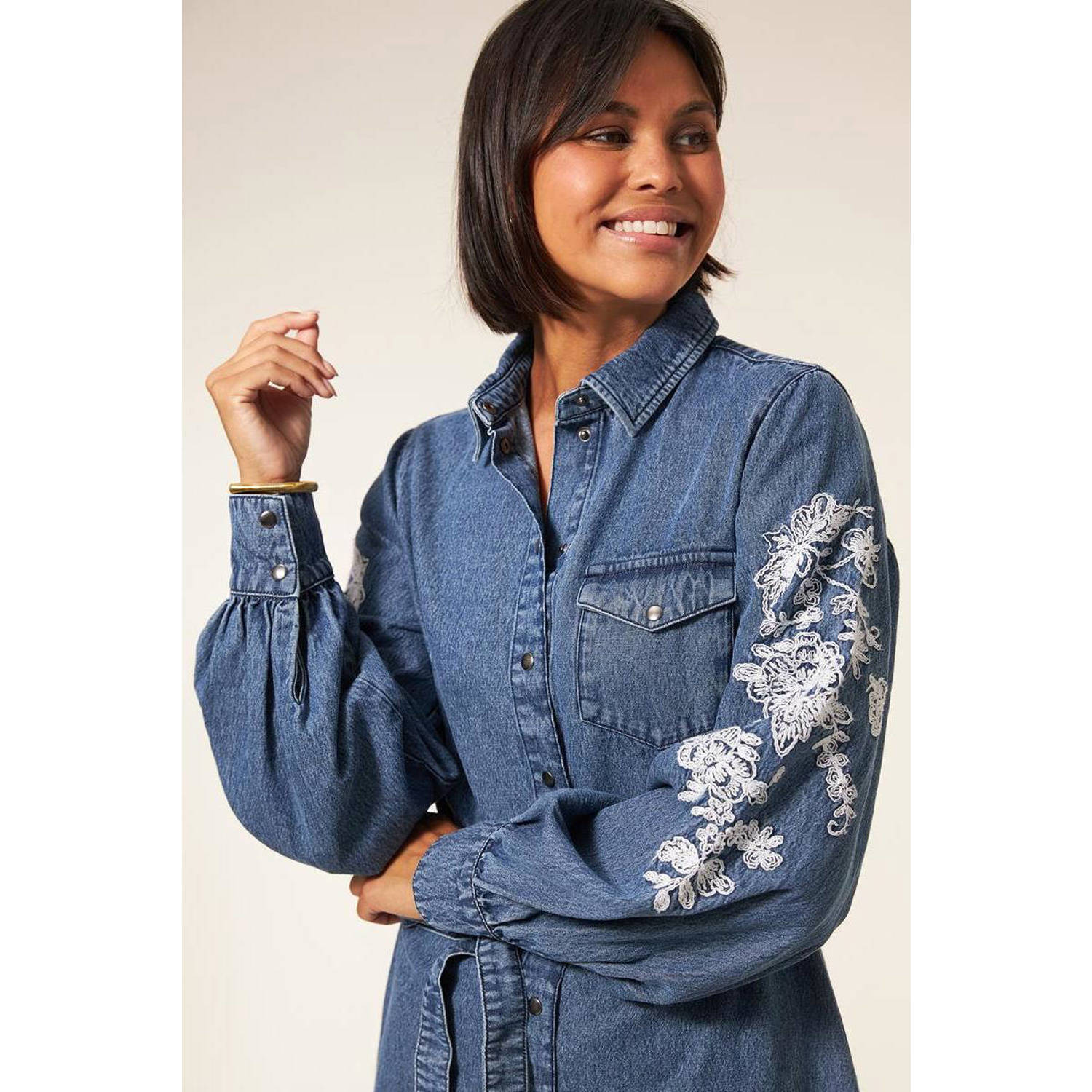 Miss Etam spijkerjurk Danielle medium blue