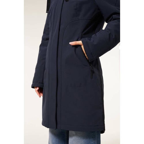 Miss Etam softshell jas Wanda donkerblauw afbeelding