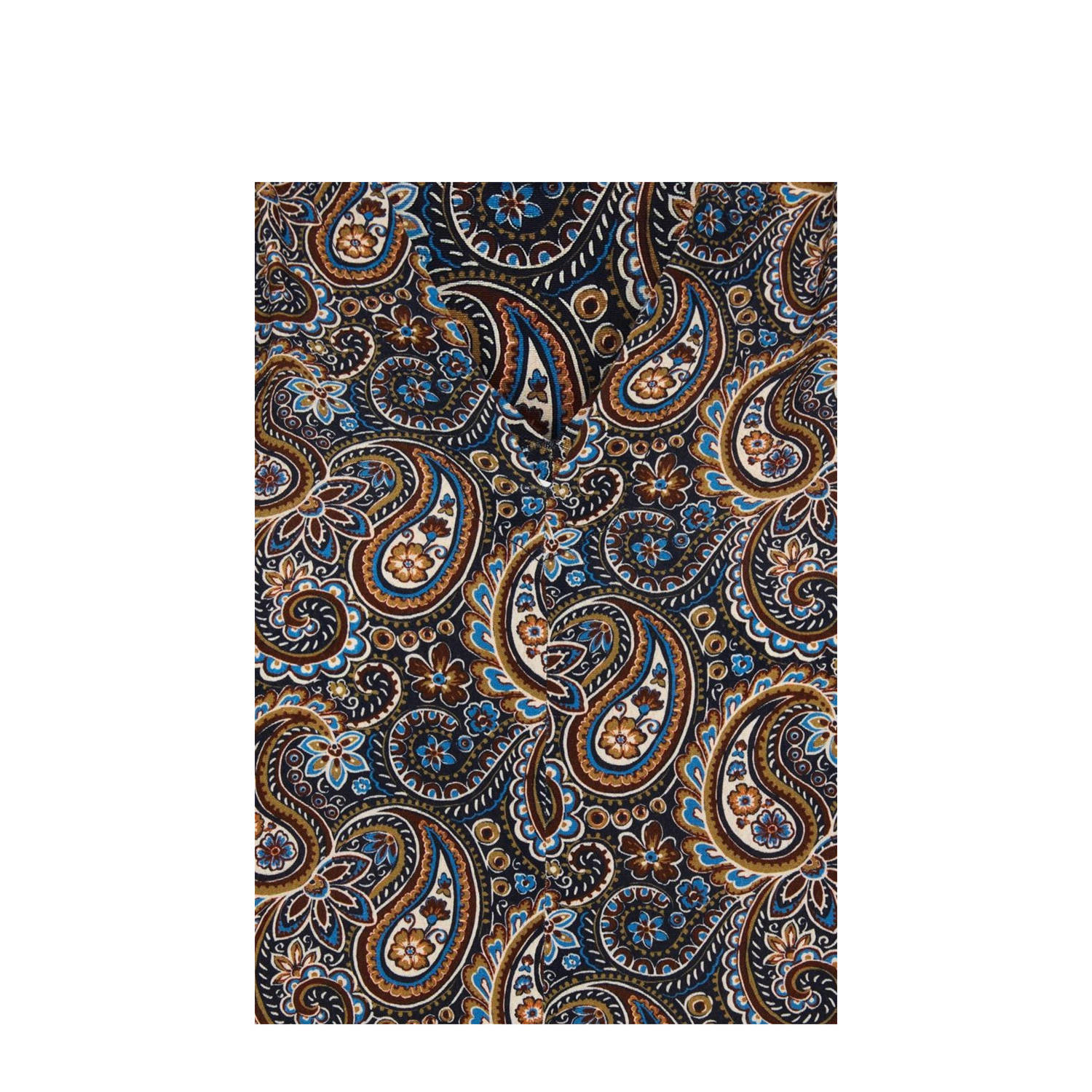 Miss Etam top Callie met paisley print bruin blauw
